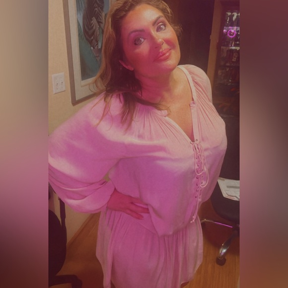 Ramy Brook Pink Long Sleeve Dress - Picture 3 of 10